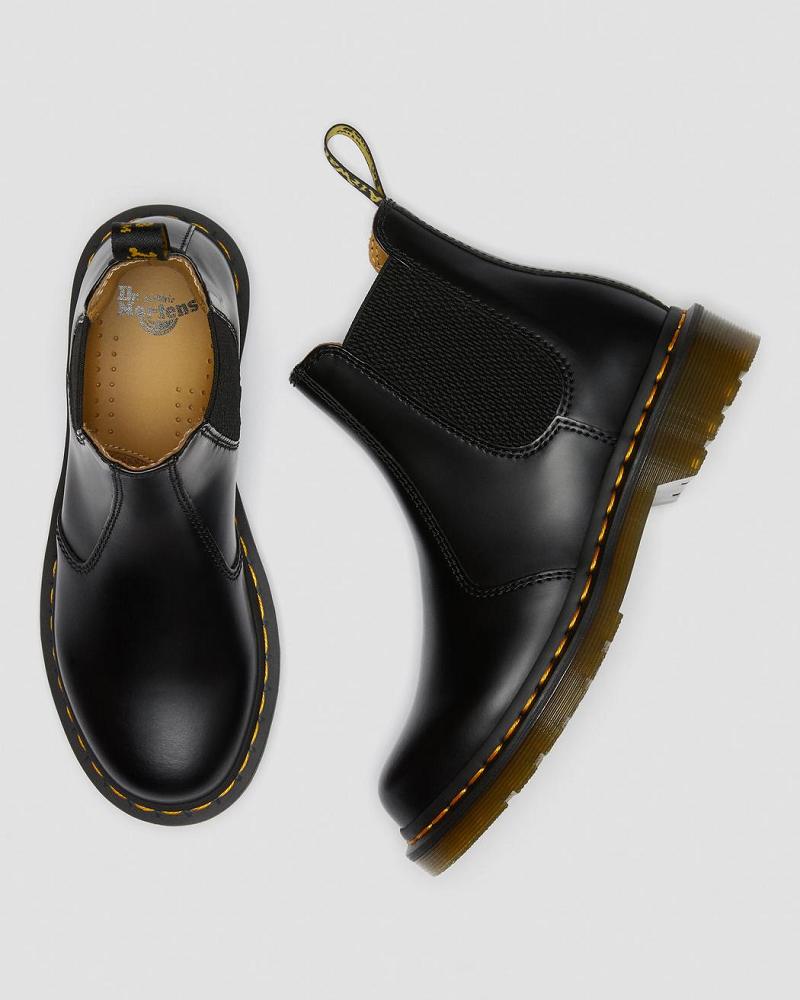 Dr Martens 2976 Smooth Lær Chelsea Støvler Dame Svarte | Norge 653PJJ